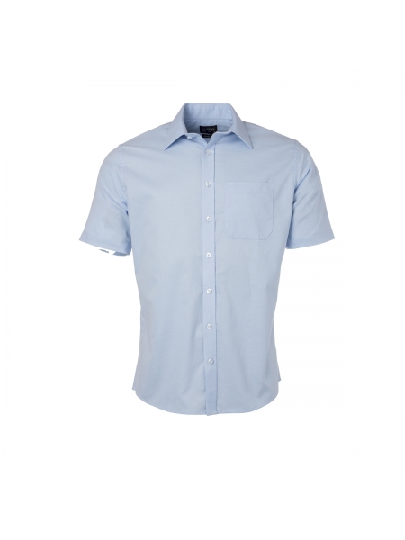 camicia-uomo-manica-corta-oxford-james-nicholson-light blue.jpg